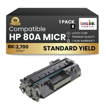 Compatible HP 80A CF280A MICR Black Toner Cartridge