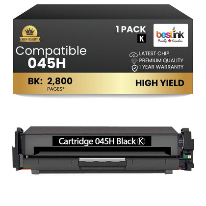 Canon 045H Black Compatible Toner Cartridge High Yield 1 Pack