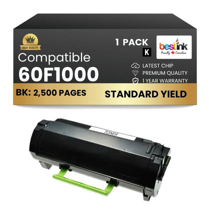 Compatible Lexmark  60F1000 Black Toner Cartridge 1 Pack
