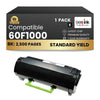 Compatible Lexmark  60F1000 Black Toner Cartridge 1 Pack