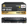 Compatible HP 414X W2022X Yellow Toner Cartridge Combo High Yield - With Chip