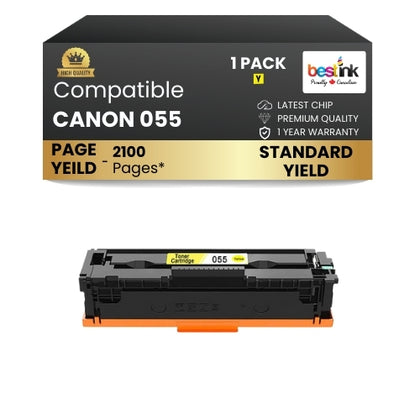 CANON 055 Compatible Toner Cartridge Yellow ( 1 Pack ) Standard Yield