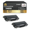 Brother TN650 Compatible Black Toner Cartridge High Yield (2 Pack)