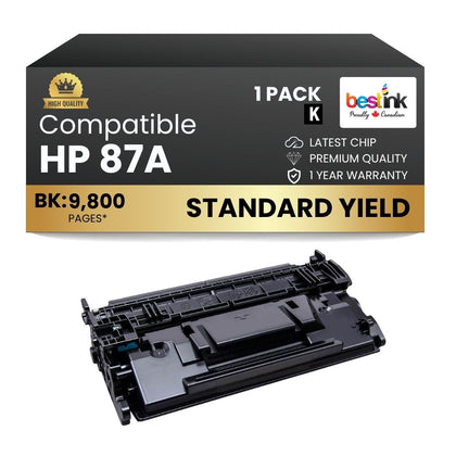 Compatible HP 87A CF287A Black Toner Cartridge (1 Pack)