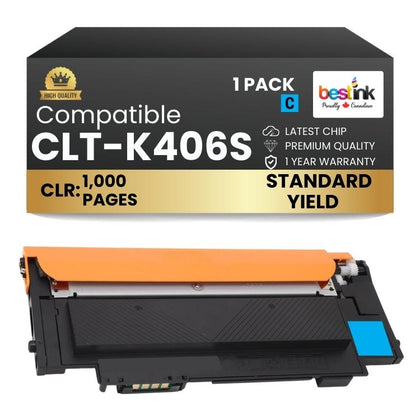 Compatible Samsung CLT-K406S Cyan Toner 1 Pack