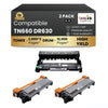 Compatible Brother TN660 DR630 Black Toner Cartridge and Drum Combo (1 DRUM & 2 TONER) in ( 1 Pack )