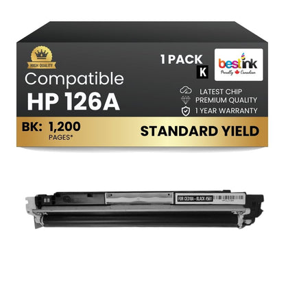 Compatible HP 126A CE310A Black Toner Cartridge