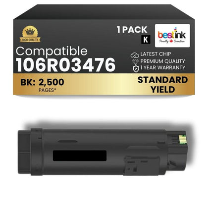 Compatible Xerox 106R03476 Black Toner Cartridge High Yield 1 Pack