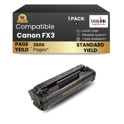 Canon FX3 Compatible Toner Cartridge ( 1 Pack ) Black Standard Yield