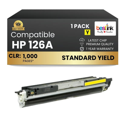 Compatible HP 126A CE312A Yellow Toner Cartridge
