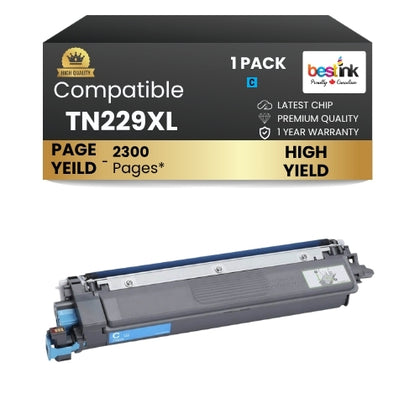 Brother TN229XL Cyan Compatible Toner High Yield