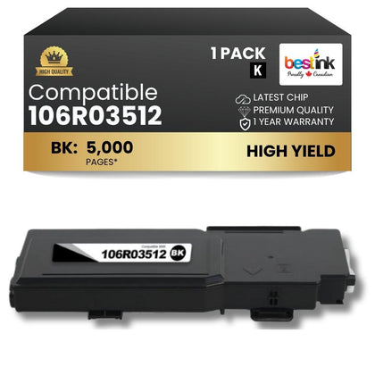 Compatible Xerox 106R03512 Black Toner Cartridge High Yield 1 Pack