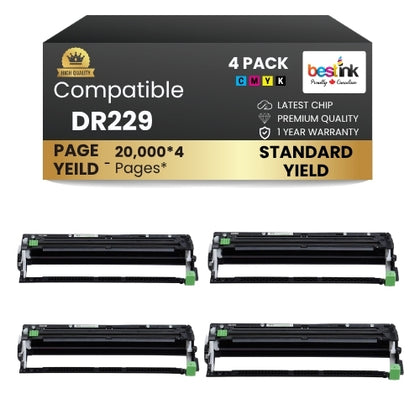 Brother DR229 Compatible Drum Unit BK/C/M/Y ( 4 Pack ) Standard Yield