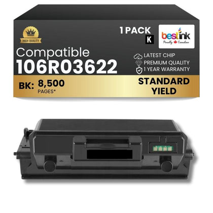 Compatible Xerox 106R03622 Black Toner Cartridge  1 Pack