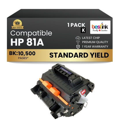 Compatible HP 81A CF281A Black Toner Cartridge (1 Pack)