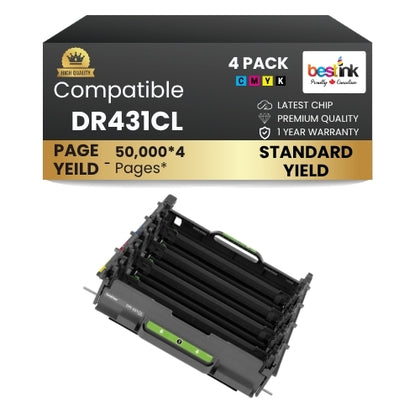 Brother DR431CL Drum Unit BK/C/M/Y ( 4 Pack ) Standard Yield