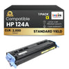 Compatible HP 124A Q6002A Yellow Toner Cartridge