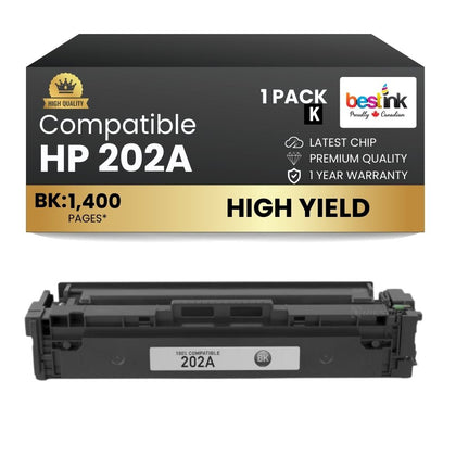 Compatible HP 202A CF500A Black Toner Cartridge