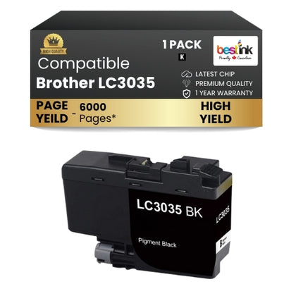 Brother LC3035 Compatible Ink Cartridge ( 1 Pack ) Black Ultra High Yield