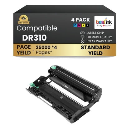 Brother DR310 Drum Unit BK/C/M/Y ( 4 Pack ) Standard Yield