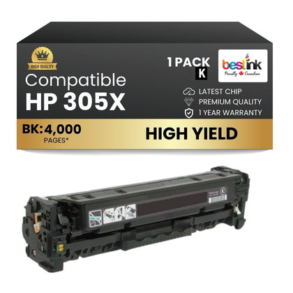 Compatible HP 305X CE410X Black Toner Cartridge High Yield