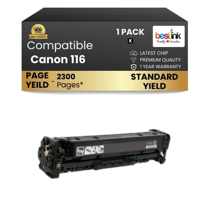 Canon 116 Compatible Toner Cartridge Black (1 Pack ) Standard Yield