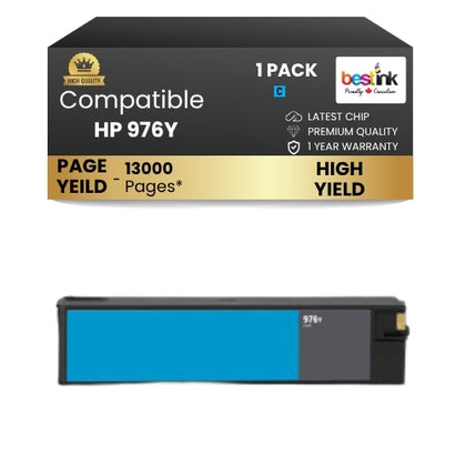 HP 976Y Compatible Ink Cartirdge Cyan ( 1 Pack ) Extra High Yield