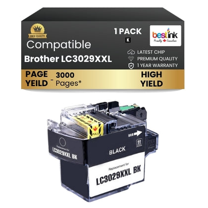 Brother LC3029XXL Compatible Ink Cartridge Black ( 1 Pack ) High Yield