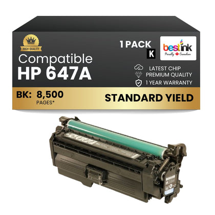 Cartouche de toner noir compatible HP 647A CE260A