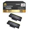 Brother TN580 Compatible Black Toner Cartridge High Yield (2 Pack)