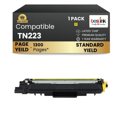 Brother TN223 Compatible Yellow Toner Cartridge - With Chip