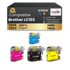 Brother LC103 Compatible Ink Cartridge ( 4 Pack ) BK/C/M/Y High Yield