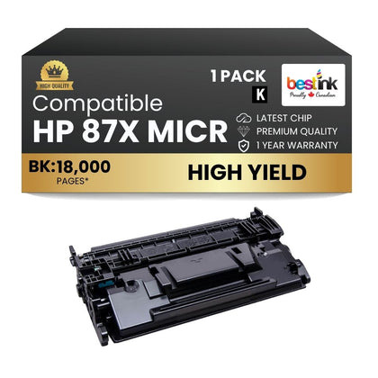 Compatible HP 87X CF287X MICR Black Toner Cartridge