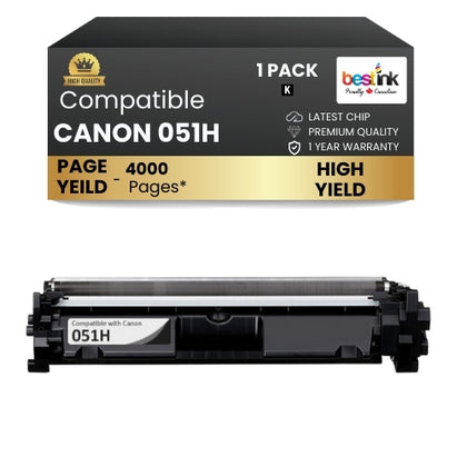 CANON 051H Compatible Toner Cartridge Black (1 Pack ) High Yield