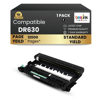 Brother Compatible DR630 Drum (1 Pack) Standard Yield Black