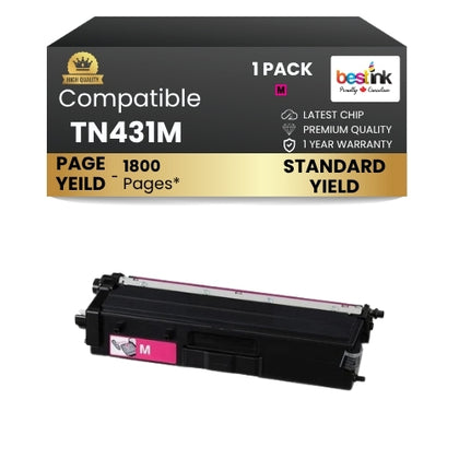 Compatible Brother TN431M Magenta Toner Cartridge
