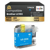 Brother LC103 Compatible Ink Cartridge ( 1 Pack ) Cyan High Yield