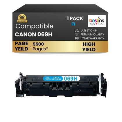 CANON 069H Compatible Toner Cartridge Cyan ( 1 Pack ) High Yield