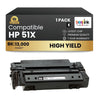 Compatible HP 51X Q7551X Black Toner Cartridge High Yield (1 Pack)