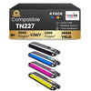 Brother TN227 Compatible Toner Cartridge Combo High Yield - With Chip (4 Pack)