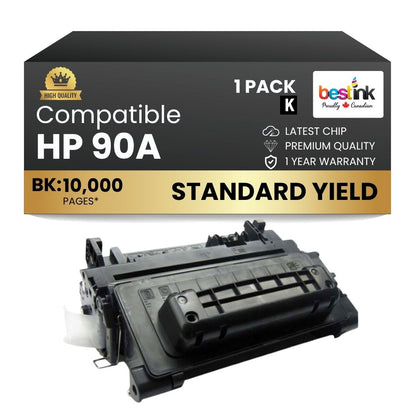 Compatible HP 90A CE390A Black Toner Cartridge (1 Pack)