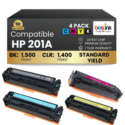 Compatible HP 201A Toner Cartridge Combo BK/C/M/Y (4 Pack)