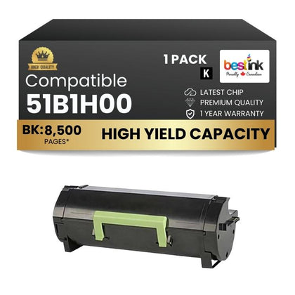 Compatible Lexmark  51B1H00 Black Toner 1 Pack