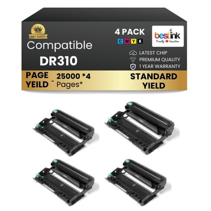 Brother DR310 Drum Unit BK/C/M/Y ( 4 Pack ) Standard Yield
