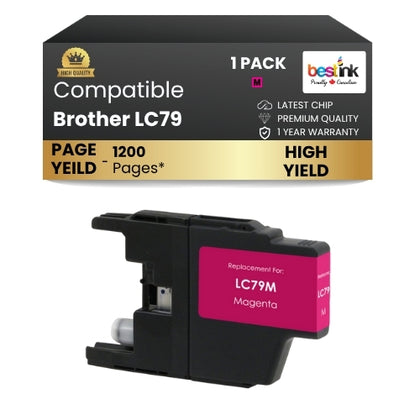 Brother LC79 Compatible Ink Cartirdge ( 1 Pack ) Magenta Super High Yield