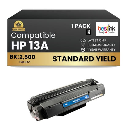Compatible HP 13A Q2613A Black Toner Cartridge (1 Pack)