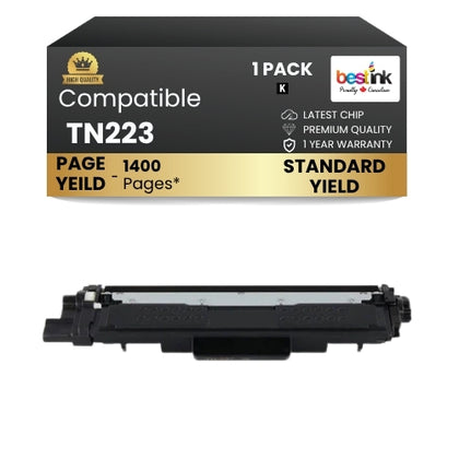 Brother TN223 Compatible Black Toner Cartridge - With Chip