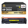 Compatible HP 202X CF502X Yellow Toner Cartridge High Yield