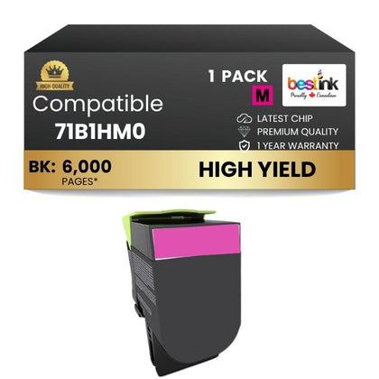 Compatible Lexmark 71B1HM0 Magenta Toner Cartridge 1 Pack