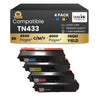 Compatible Brother TN433 Toner Cartridge Combo High Yield BK/C/M/Y (4 Pack)